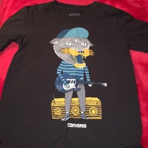 Converse Boys Black Rock Fox Tee 🦊 🎸